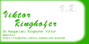 viktor ringhofer business card